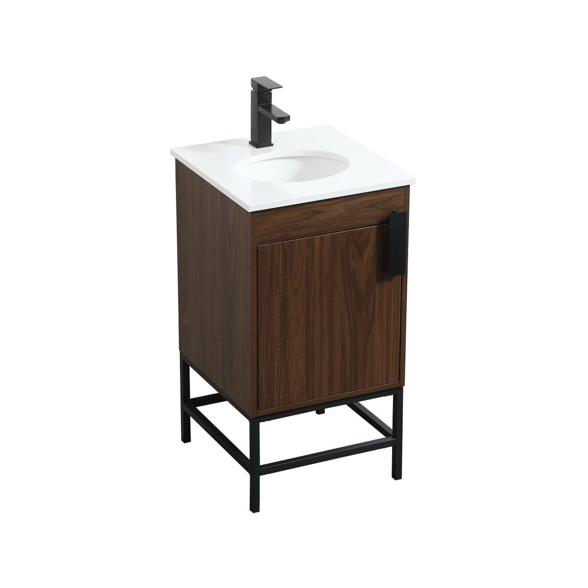Eugene 19 X 18 X 33.5 inch Walnut Vanity Sink Set