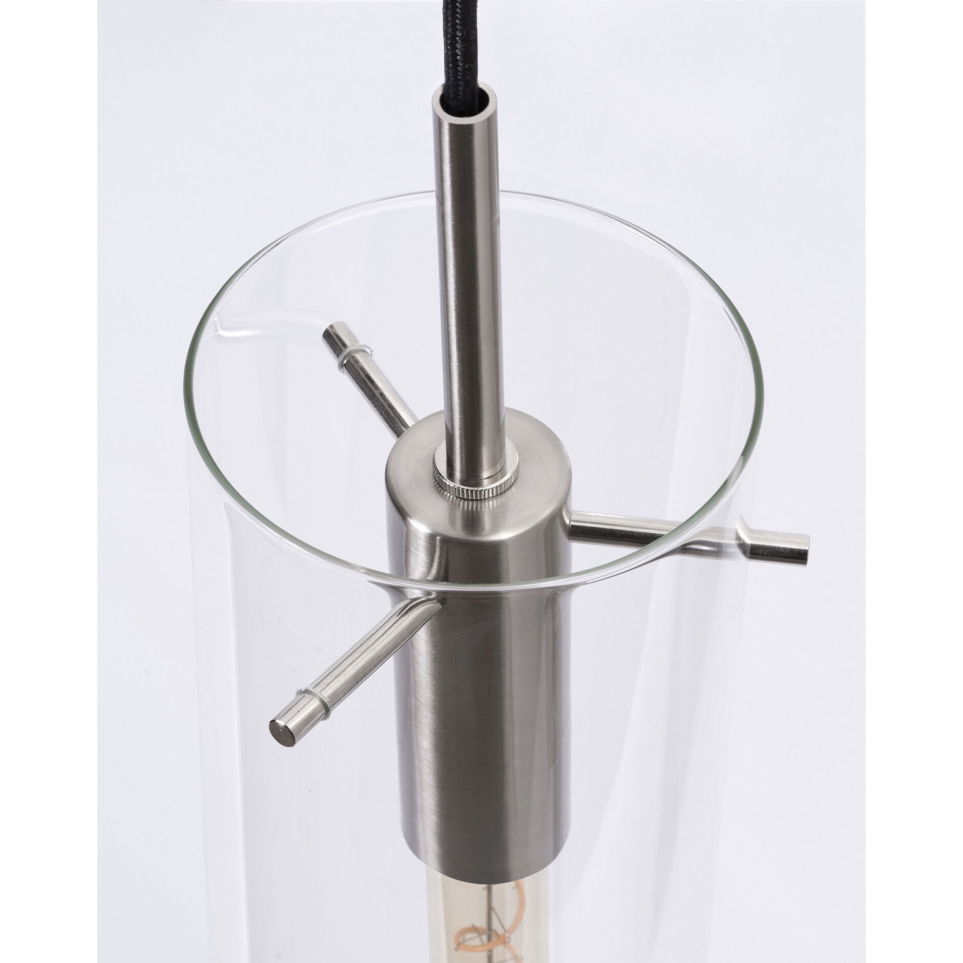 Vista Linear Pendant Ceiling Light in Satin Nickel