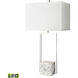 Dunstan Mews 31 inch 9.00 watt Chrome with White Table Lamp Portable Light