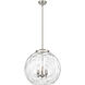 Ballston Athens Water Glass 3 Light 17.88 inch Brushed Satin Nickel Statement Pendant Ceiling Light in Incandescent