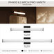 Phase 6.2 LED 36 inch Black Linear Vanity Light Wall Light
