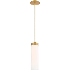 Elementum LED 5 inch Aged Brass Pendant Ceiling Light in 3500K, 16in, dweLED