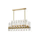 Clarion 10 Light 15 inch Aged Brass Chandelier Ceiling Light