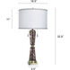 Cameron 32.5 inch 60 watt Trabzon Gold and White Table Lamp Portable Light