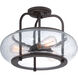 Trilogy 3 Light 16 inch Old Bronze Semi-Flush Mount Ceiling Light