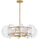 Seraphina 6 Light 28.25 inch Distressed Brass Chandelier Ceiling Light