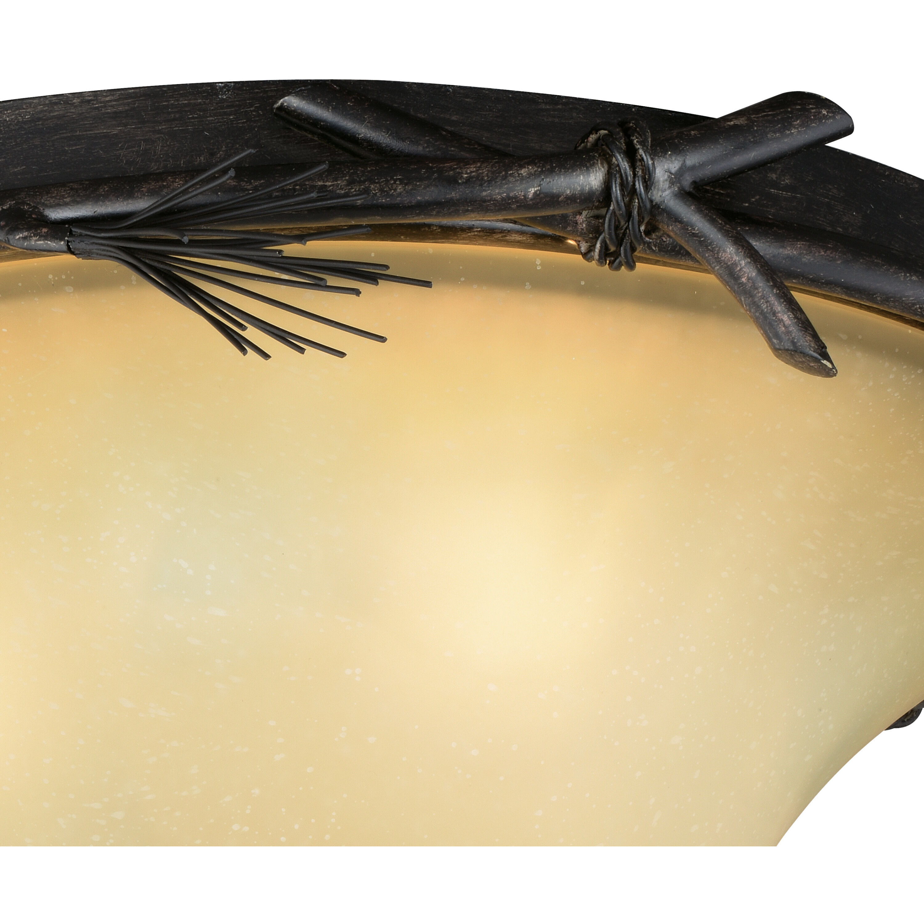 Sierra LED 15.5 inch Black Walnut Flush Mount Ceiling Light