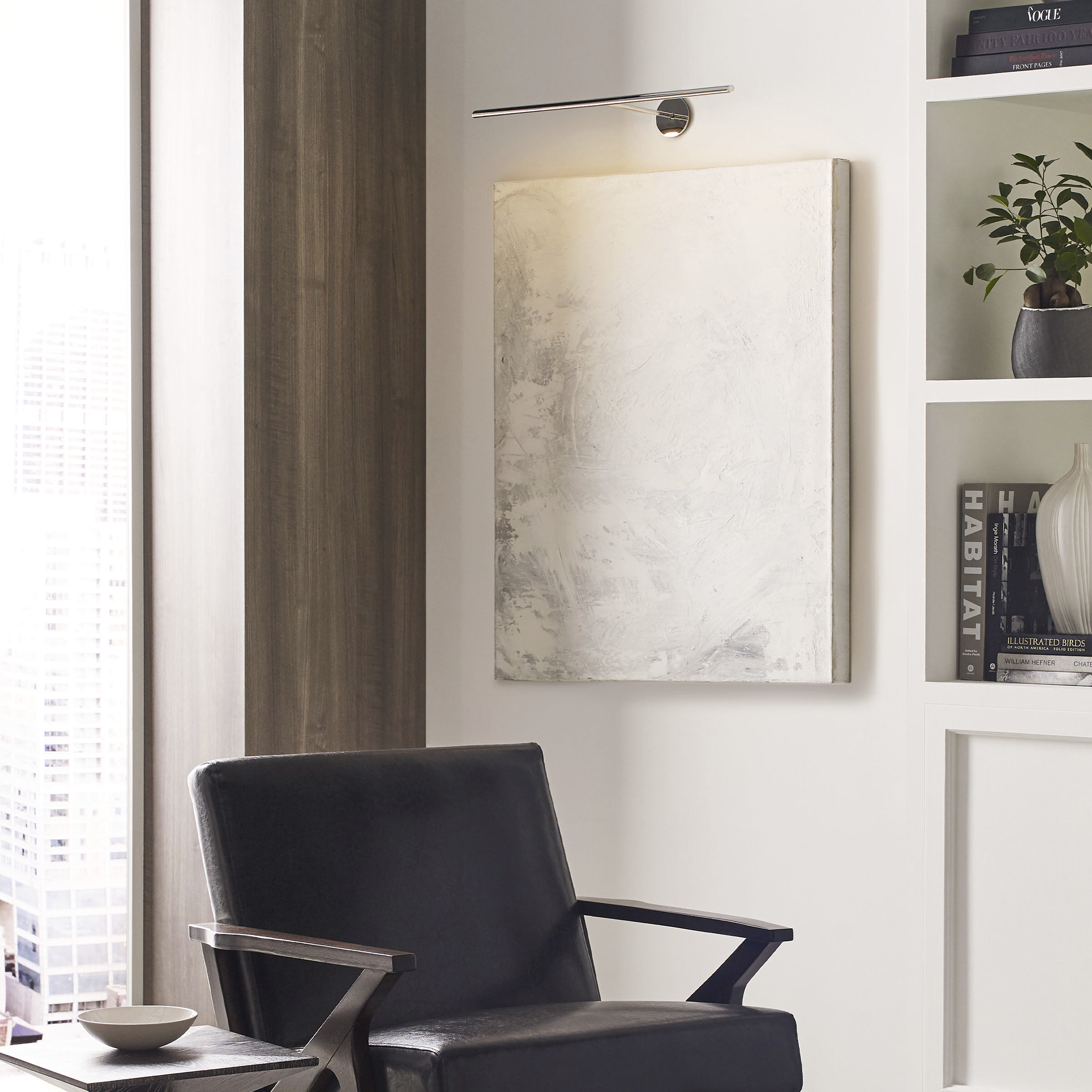 Sean Lavin Modern 17.4 watt Polished Nickel Picture Light Wall Light, Integrated LED