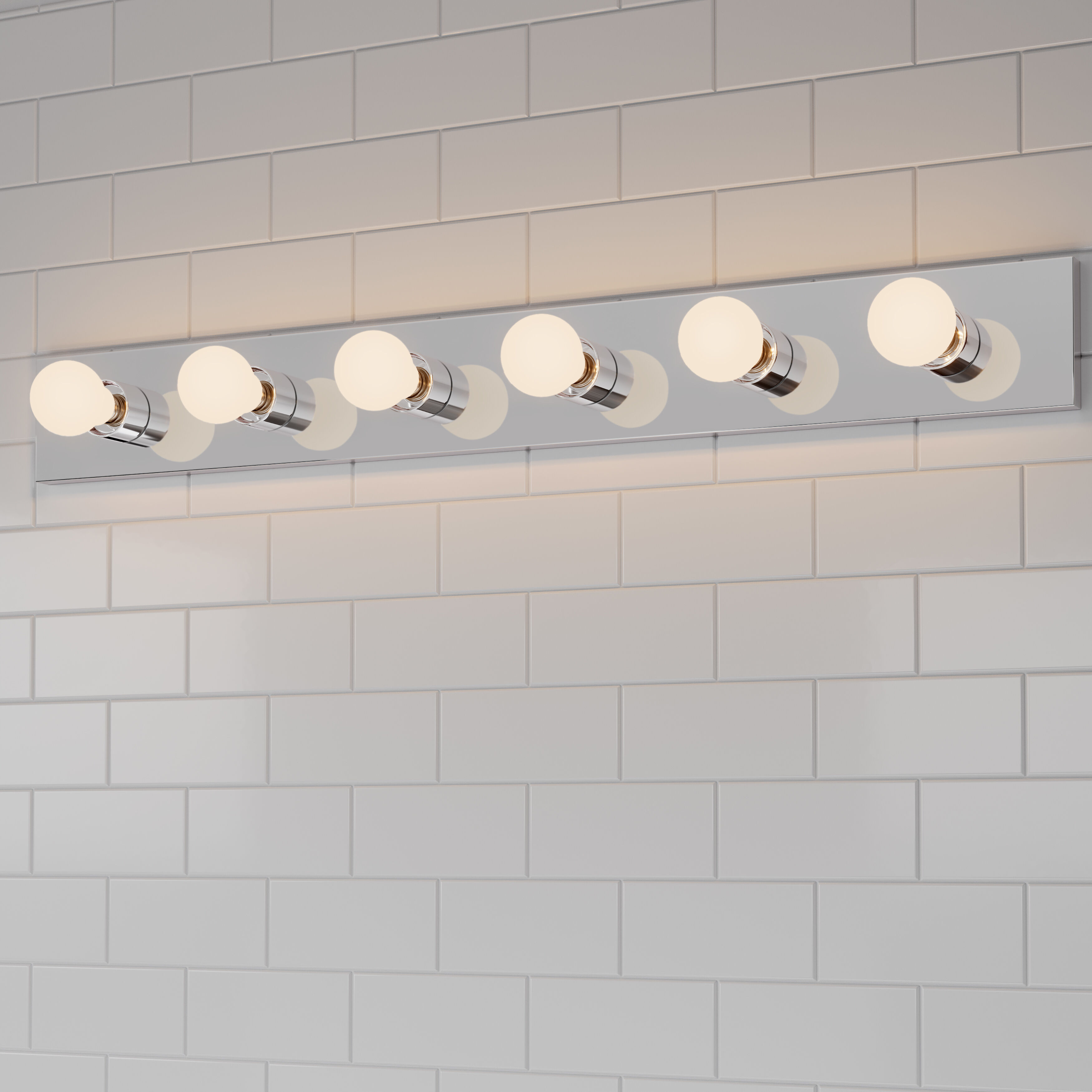 Bellisse 6 Light 36 inch Chrome Bathroom Vanity Light Bar Wall Light