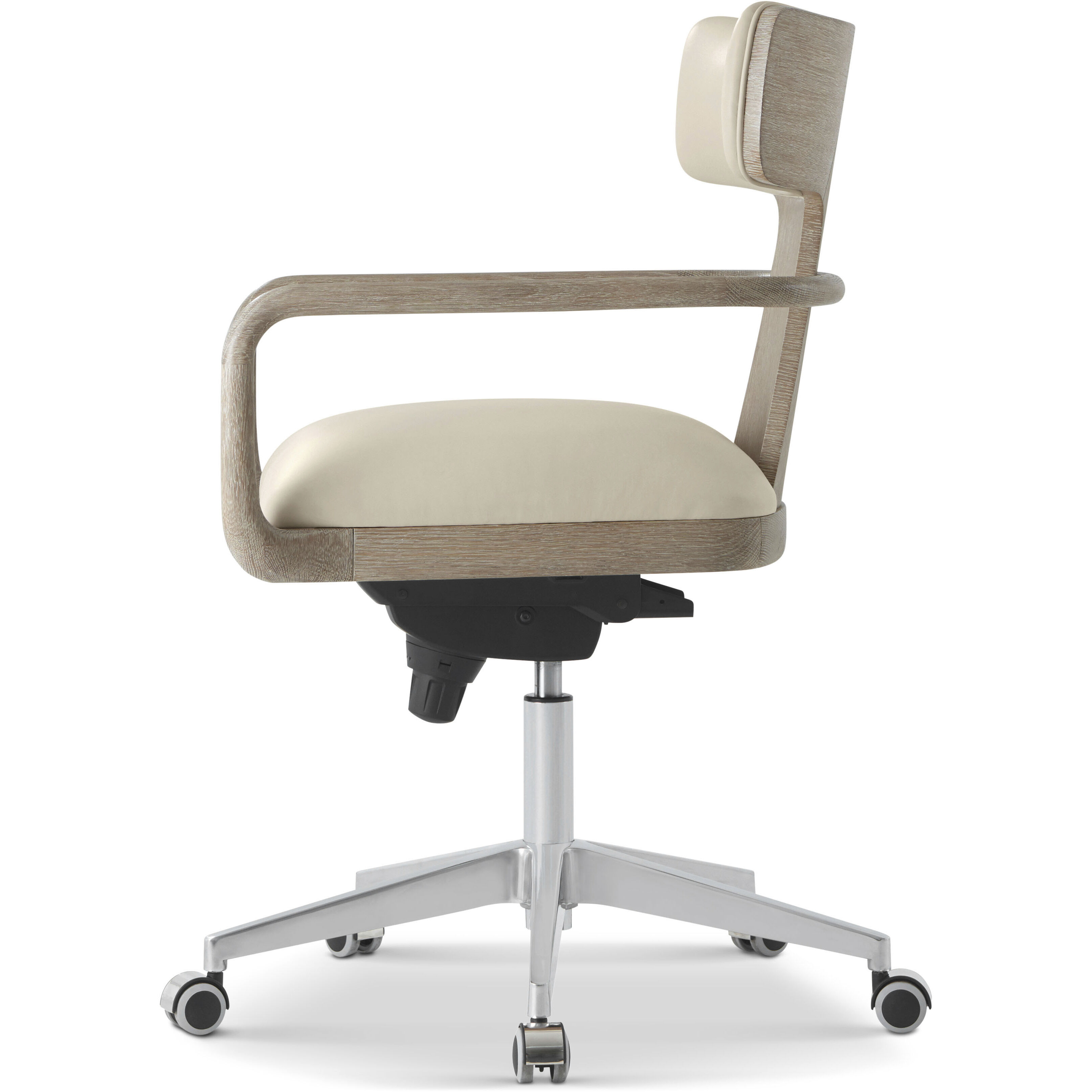 Repose Grey Oak Study Chair, Wooden, Upholstered