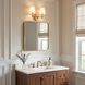 Traditional 2 Light 15 inch Natural Brass Bathroom Vanity Light Wall Light
