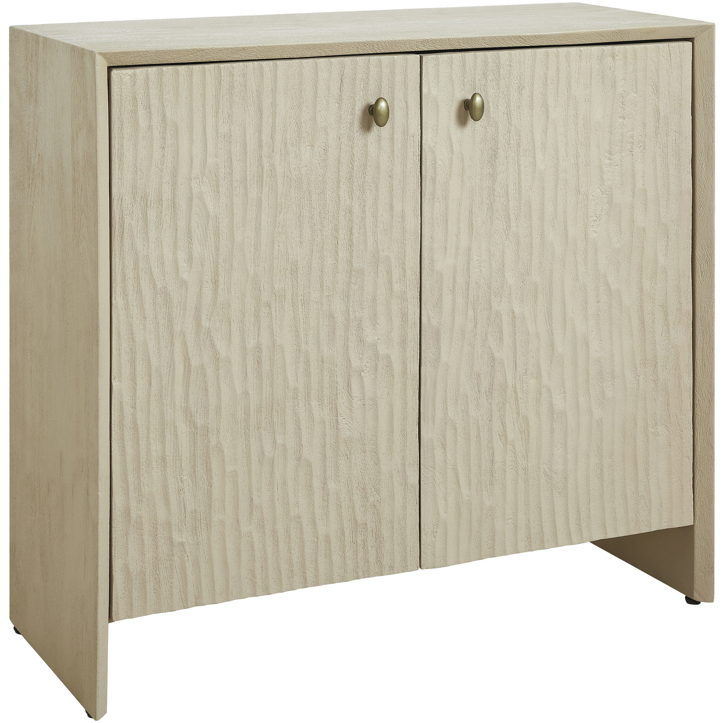 Aida Light Brown and Antique Brass Cabinet