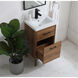 Boise 18 X 18 X 33 inch Walnut Brown and Black Vanity Sink Set