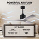 Atlas Nan 52 inch Matte Black with Barn Wood Tone Blades Ceiling Fan