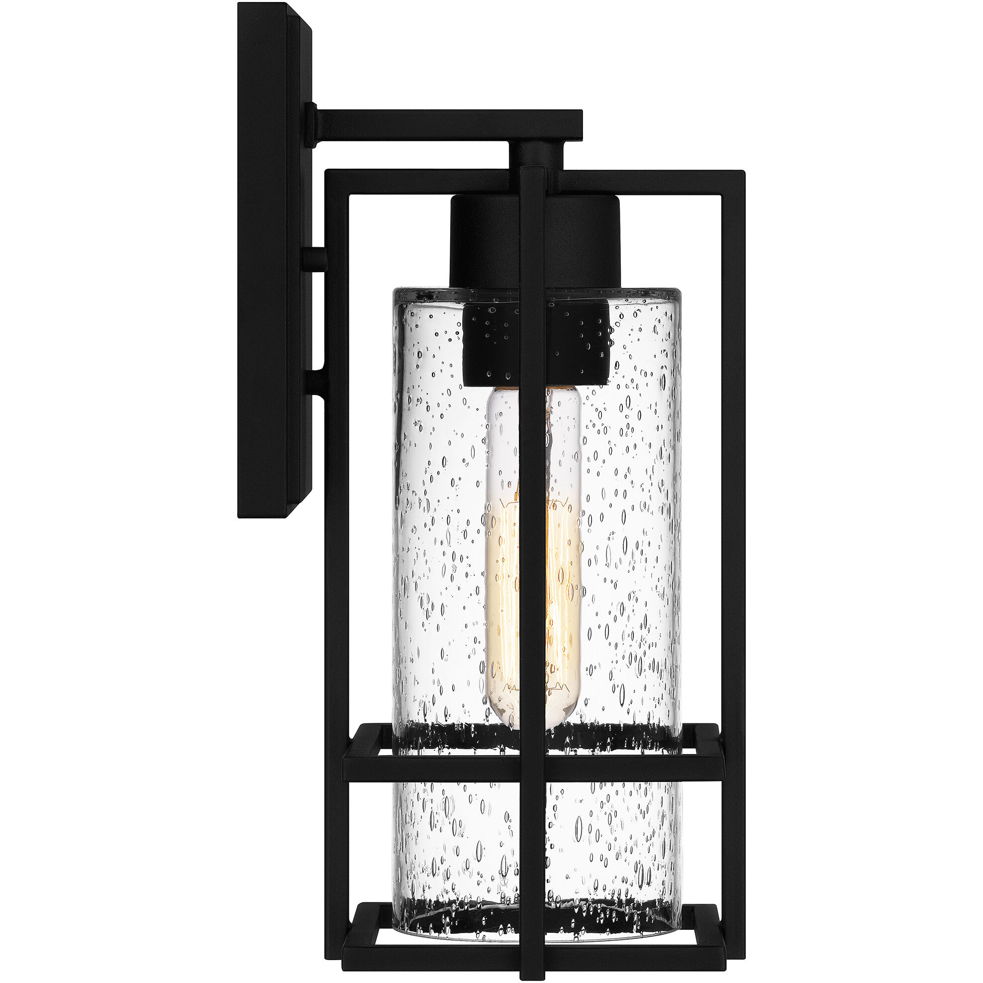 Damien 1 Light 12 inch Earth Black Outdoor Wall Lantern