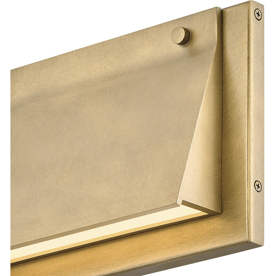 Fold LED 7 inch Heritage Brass Outdoor Wall Mount Lantern