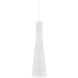 Vanderbilt Pendant Ceiling Light in White with Gold Detail