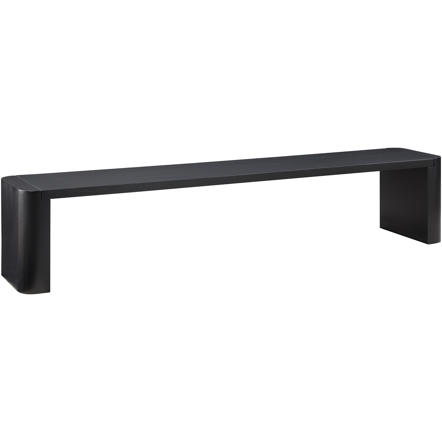 Post Black Dining Bench, Large