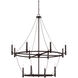 Lancaster 12 Light 41 inch Black Iron Chandelier Ceiling Light