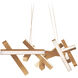Chaos LED 21.25 inch Aged Brass Chandelier Ceiling Light in 21in., 11