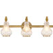 Adams 3 Light 24 inch Warm Brass Vanity Light Wall Light