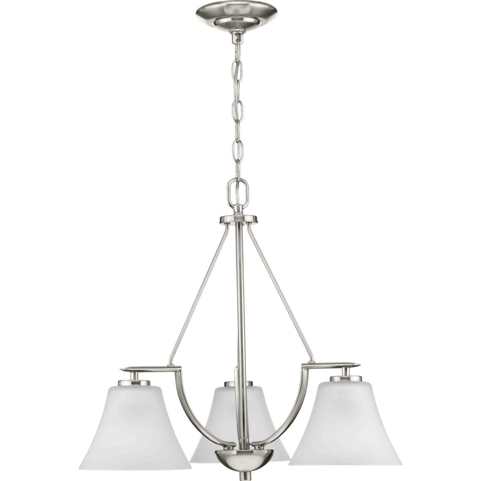 Bravo 3 Light 23 inch Brushed Nickel Chandelier Ceiling Light