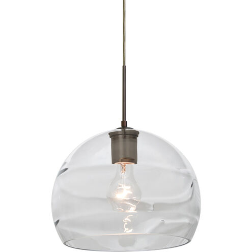 Spirit 10 1 Light Bronze Cord Pendant Ceiling Light in Clear Spirit Glass