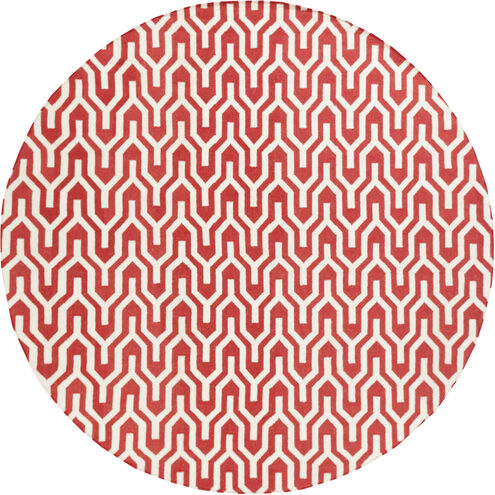 Fallon 96 X 96 inch Bright Red, Ivory Rug