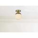 Eclipse 1 Light 8 inch Satin Gold Flush Mount Ceiling Light