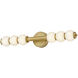 Lisa McDennon Trigo LED 6 inch Lacquered Brass Sconce Wall Light