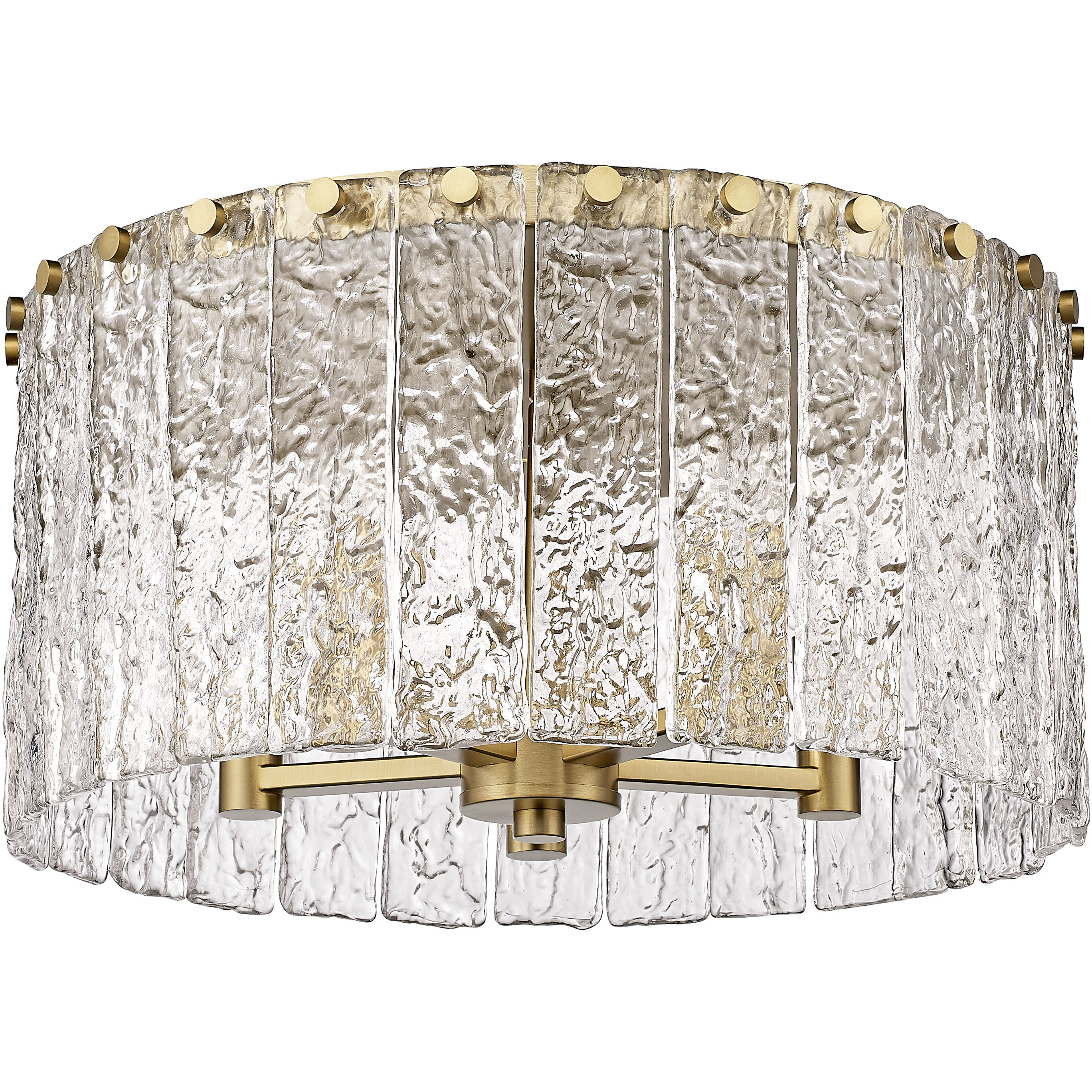 Glacier 5 Light 16.75 inch Modern Gold Flush Mount Ceiling Light