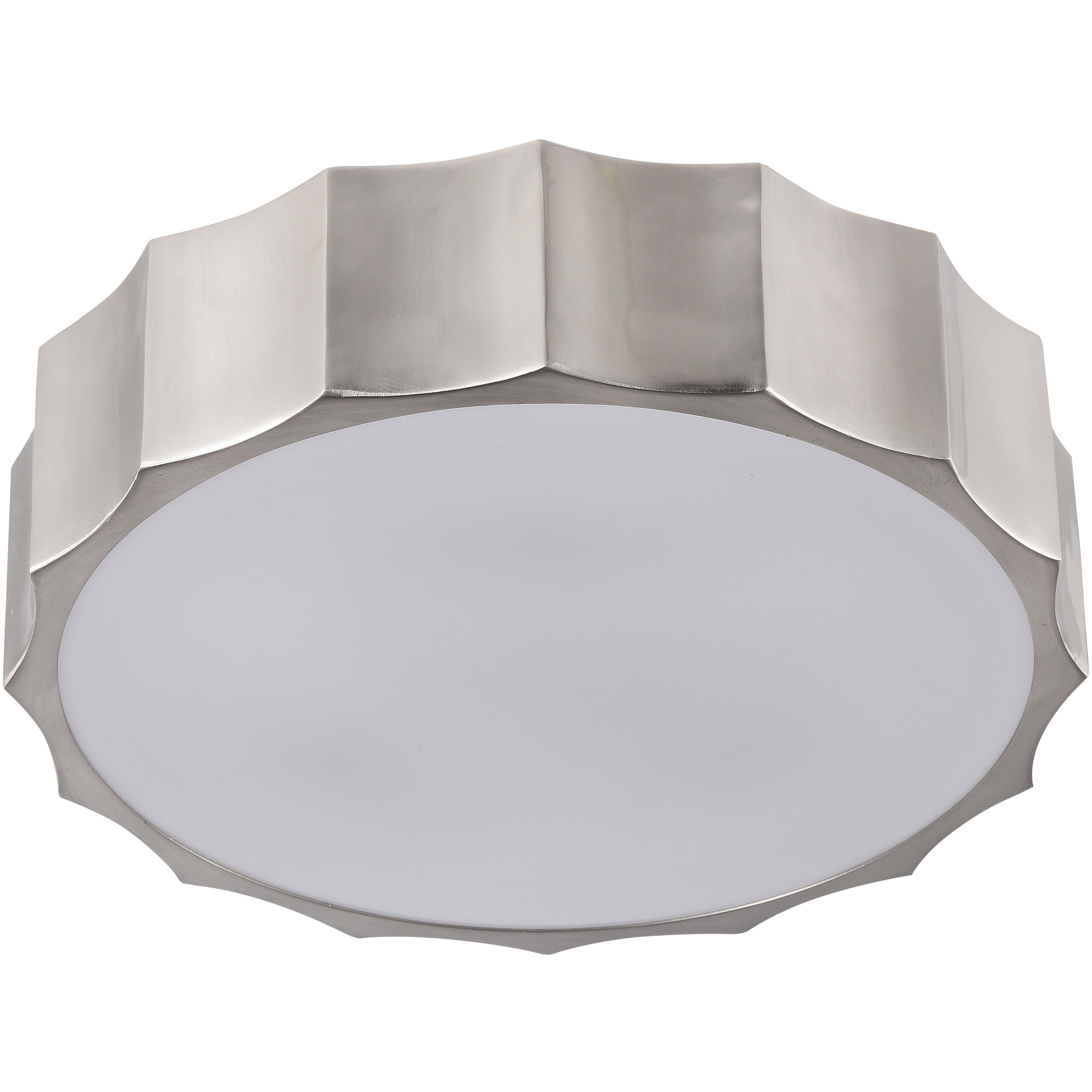 Canada 4 Light 15.7 inch Shiny Nickel Flush Mount Ceiling Light