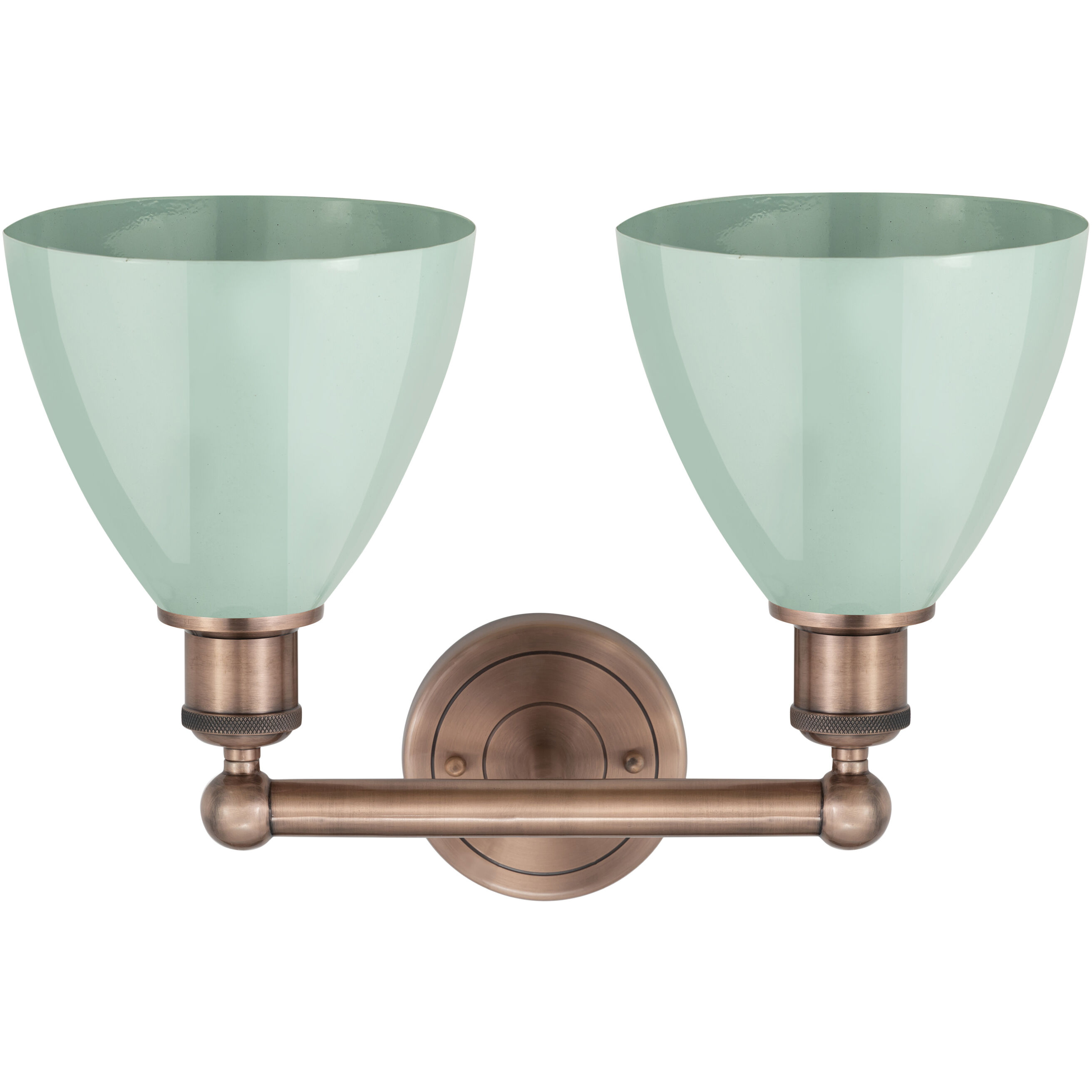 Plymouth Dome 2 Light 16.5 inch Antique Copper Bath Vanity Light Wall Light in Seafoam