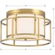 Hulton 2 Light 15 inch Luxe Gold Flush Ceiling Light