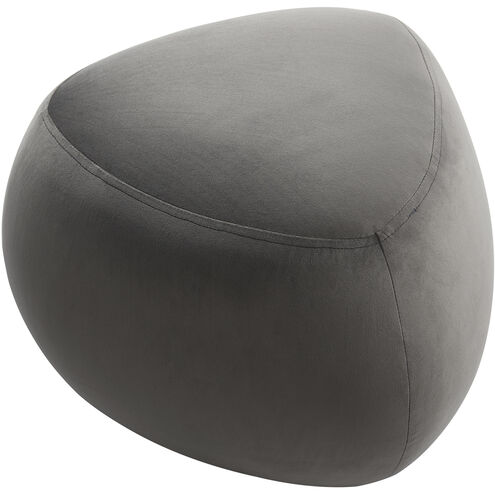 River Rock 14.5 inch Charcoal Gray and Black Pouf