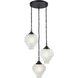 Duke 3 Light 23 inch Oil Rubbed Bronze with White Mini Pendant Ceiling Light