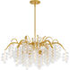 Maple 6 Light 29 inch Gold Leaf Chandelier Ceiling Light