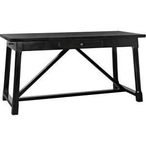 Sutton 60 X 26 inch Distressed Black Desk