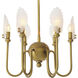 Isabelle 6 Light 20.87 inch Vintage Brass and Handmade Glass Pendant Ceiling Light