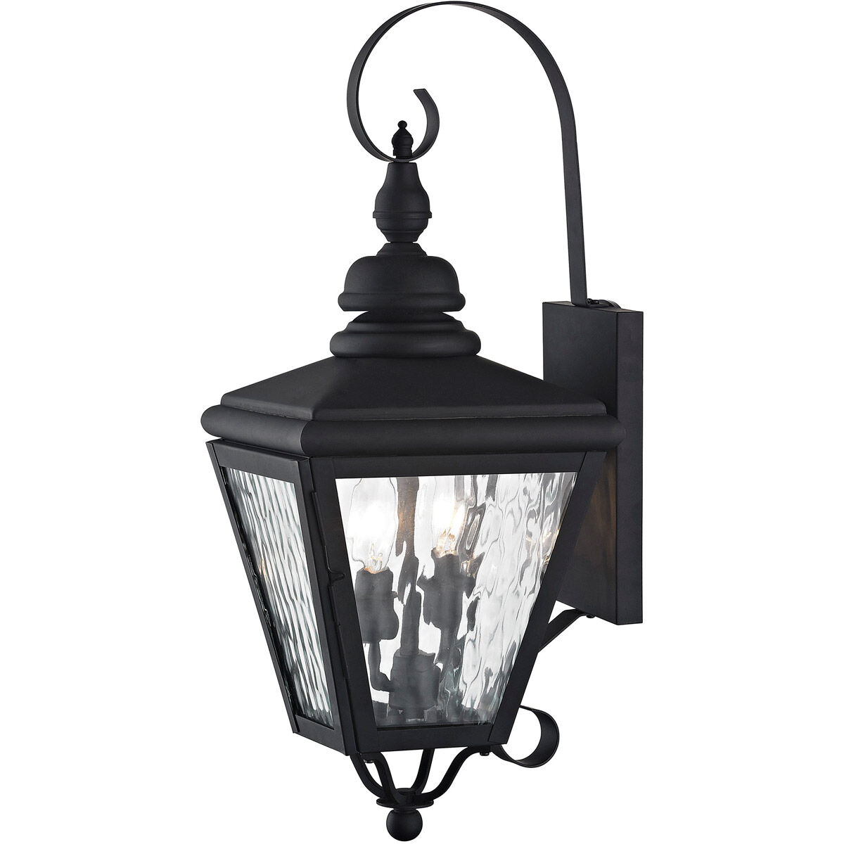 Cambridge 2 Light 22 inch Black Outdoor Wall Lantern