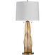 Scylla 34 inch 100 watt Amber Luster and Antique Brass Table Lamp Portable Light