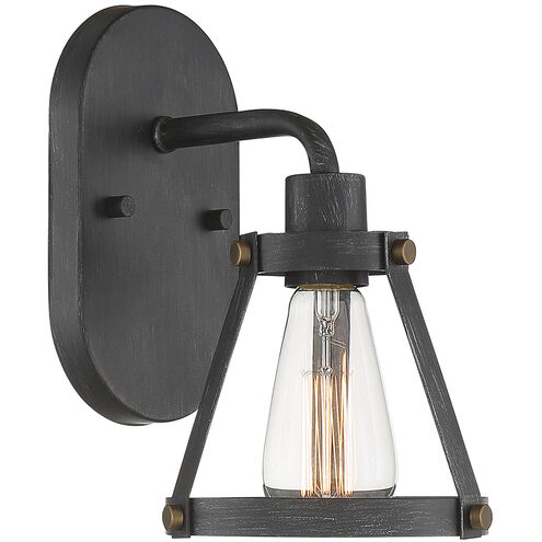 Wicker Park 1 Light 7.75 inch Weathered Pewter Bath Bar Wall Light