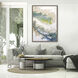 Minutiae Turquoise and Green and Beige and White Canvas
