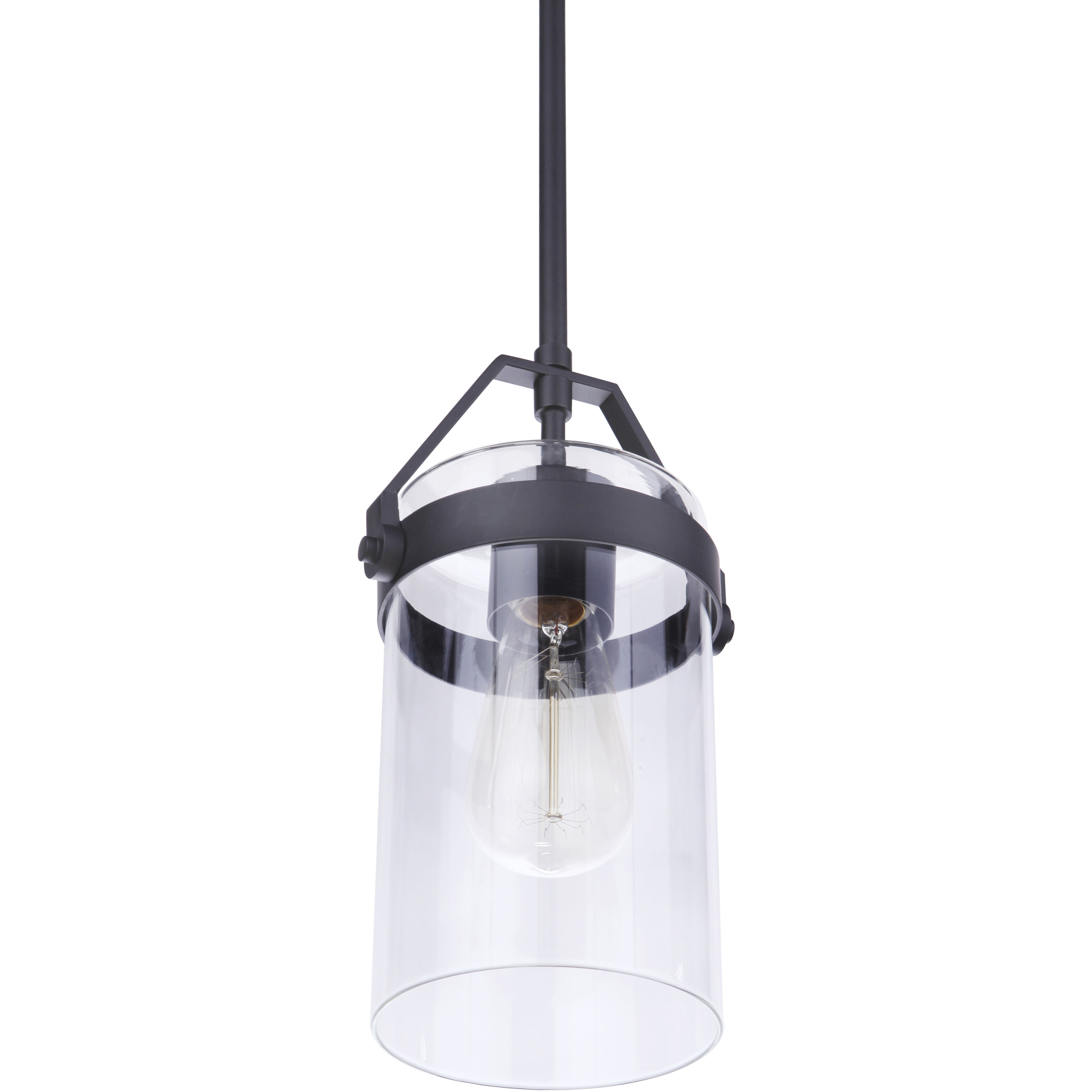 Franklin 1 Light 6.38 inch Midnight Outdoor Pendant