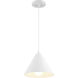 Ford 1 Light 9.5 inch Matte White Pendant Ceiling Light