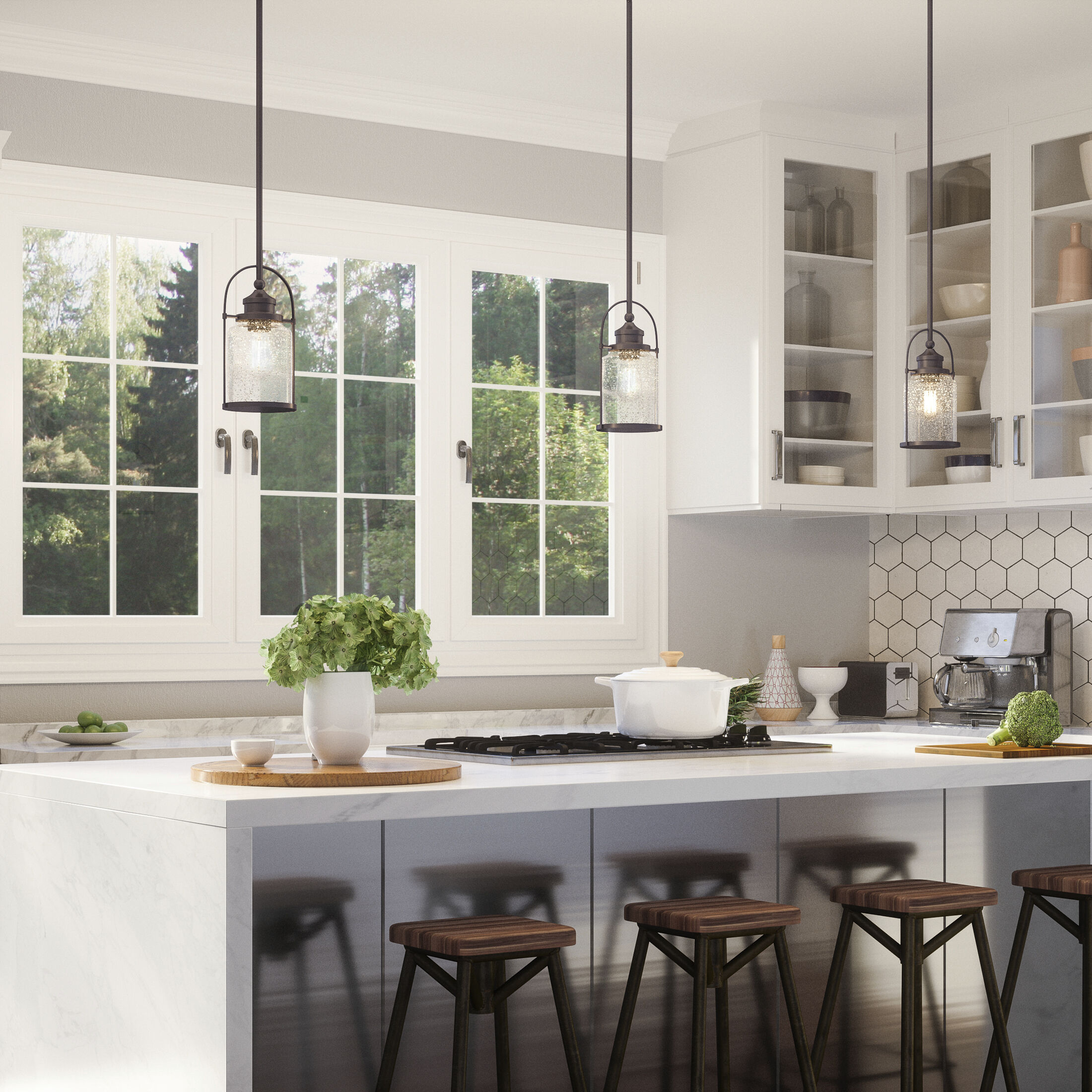 Payson 1 Light 7 inch Western Bronze Mini Pendant Ceiling Light