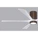 Atlas Irene-5HLK 60 inch Walnut Tone with Matte White Blades Ceiling Fan, Flush Mounted