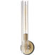 Flambeau 1 Light 5 inch Black and Antique Brass ADA Wall Sconce Wall Light in Clear