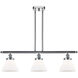 Ballston Large Cone LED 36 inch Polished Chrome Island Light Ceiling Light in Matte White Glass, Ballston