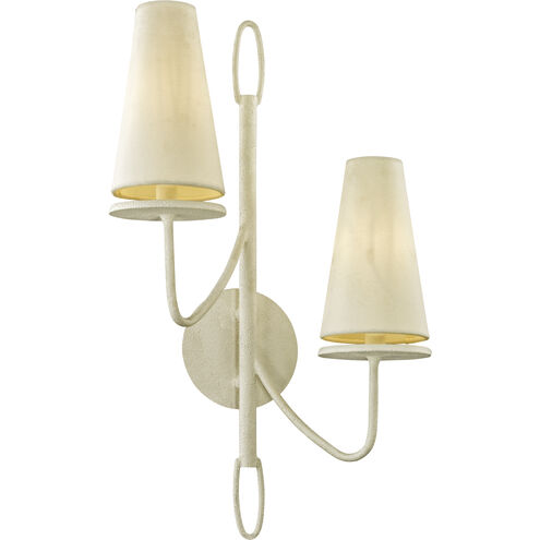 Marcel 2 Light 15 inch Gesso White Wall Sconce Wall Light
